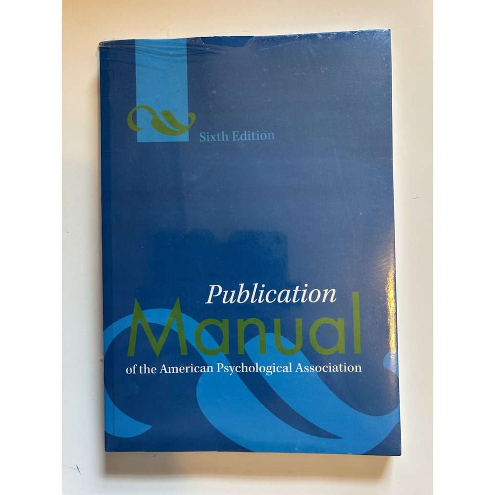 Unopened 6th Edition Publication Manual Of The American Psychological Assoc